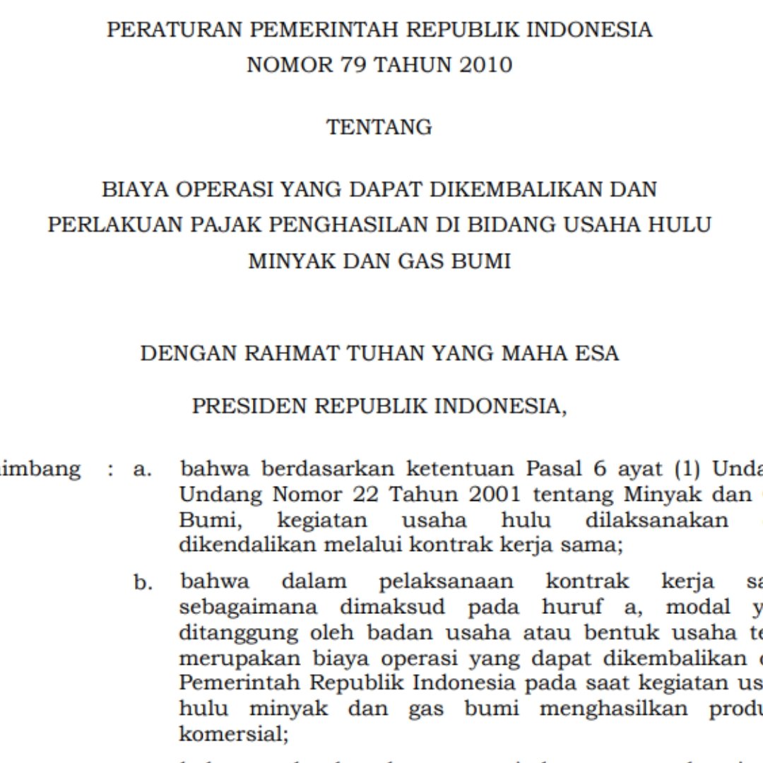 Pemerintah Akan Revisi PP 79/2010 soal Pajak Penghasilan Migas